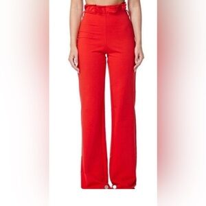 Vibrant Red High-Waisted Pants SLNGHR